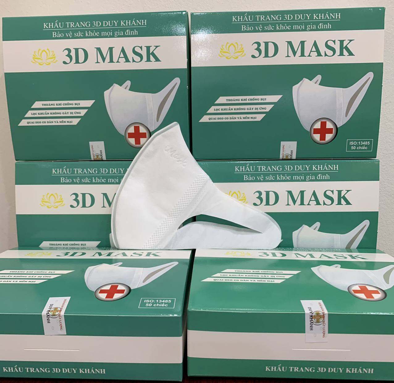 Khẩu trang y tế 3D Mask kháng khuẩn (combo 4 hộp 3D mask nhiều hãng)
