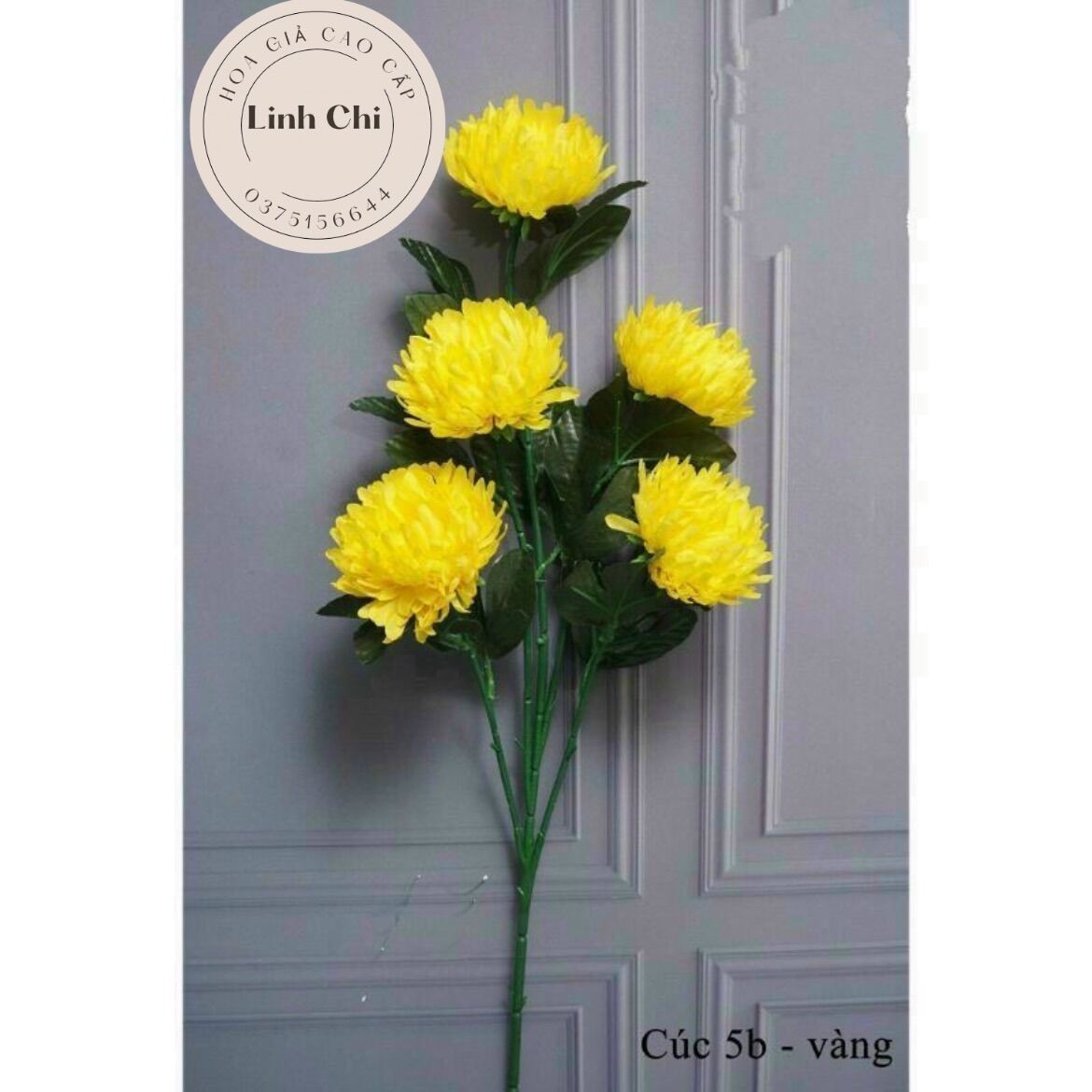 Cành Cúc 5 bông _ hoa trang trí