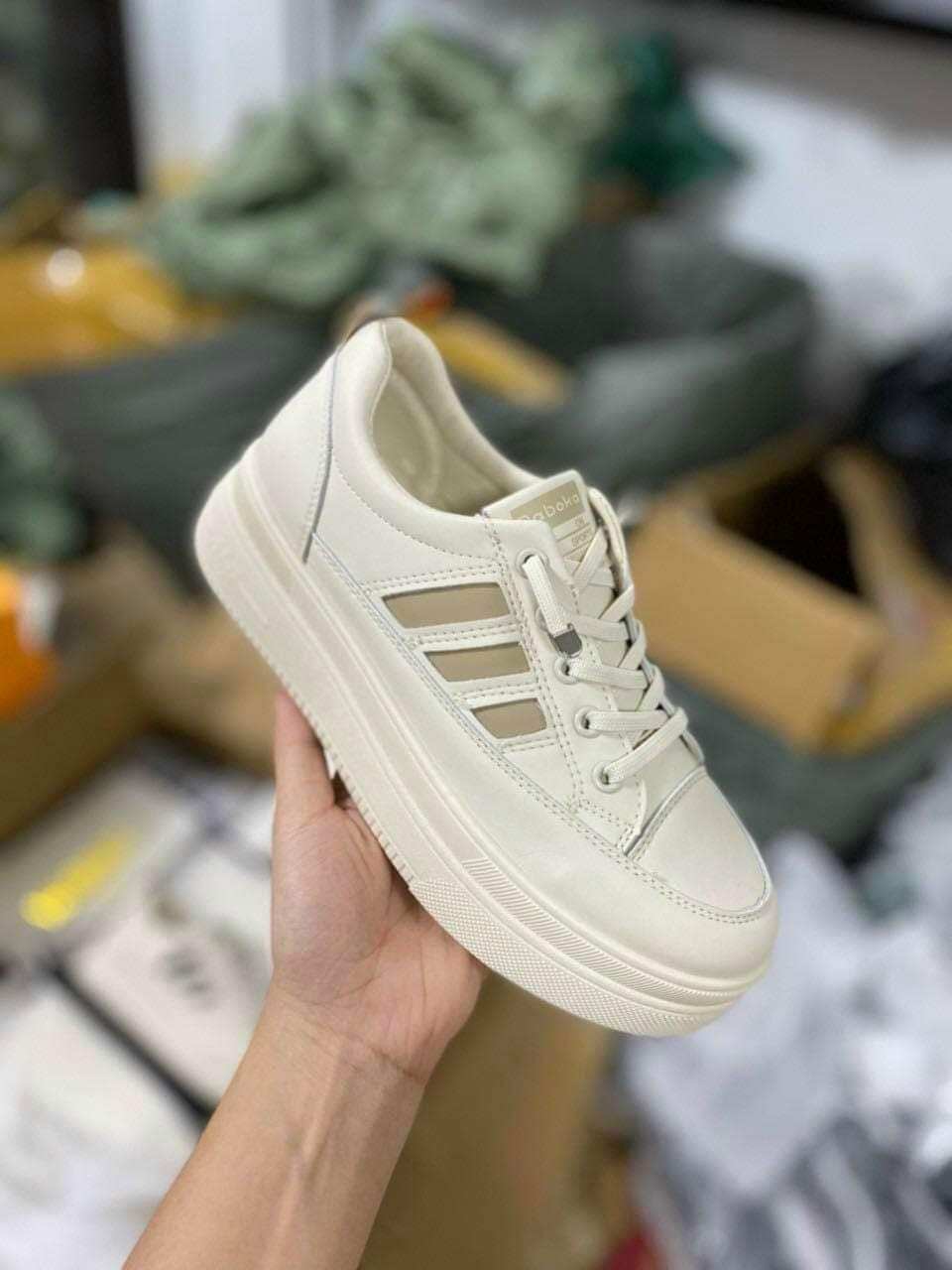 giầy thể thao sneaker không buộc dây, đế cao