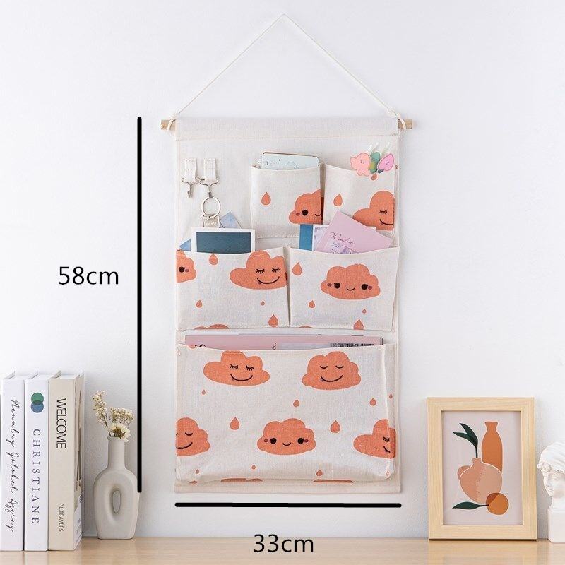 Túi đựng đồ treo tường túi treo giá để đồ trên tường sau cửa kiểu treo tường túi thần kỳ túi treo tường túi vải nhỏ phòng ký túc xá