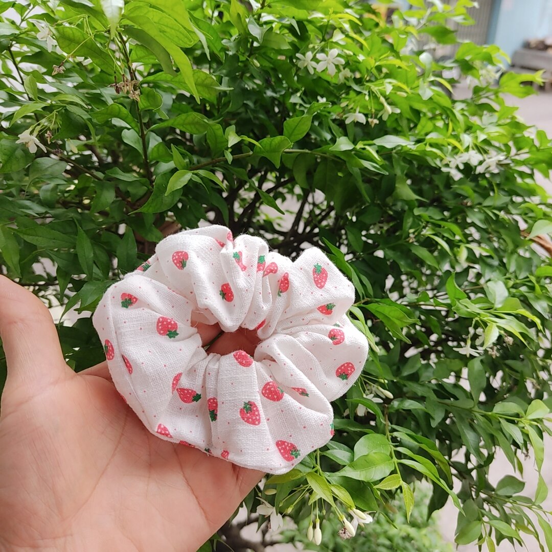 Cột tóc vải,buộc tóc vải hình trái cây,hình gấu