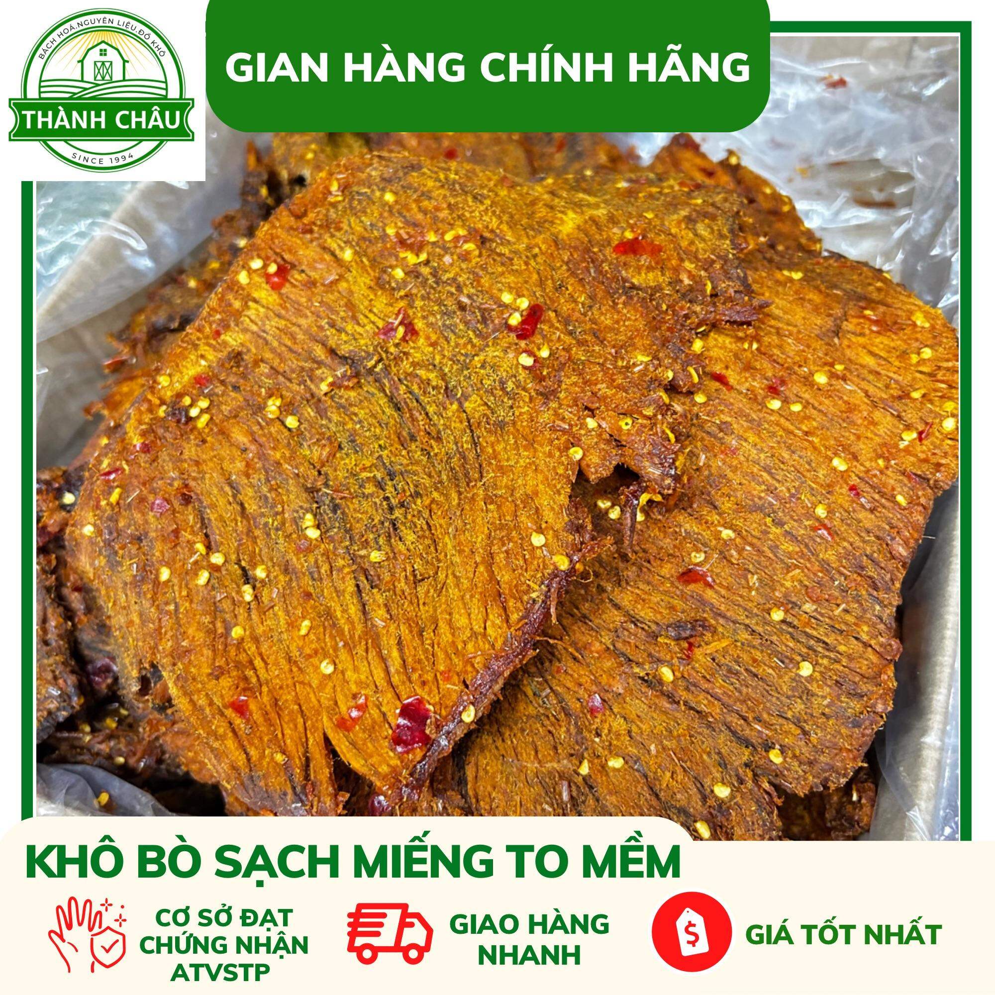 500g Khô Bò Củ Chi Miếng Mềm Đặc Biệt Thơm Ngon