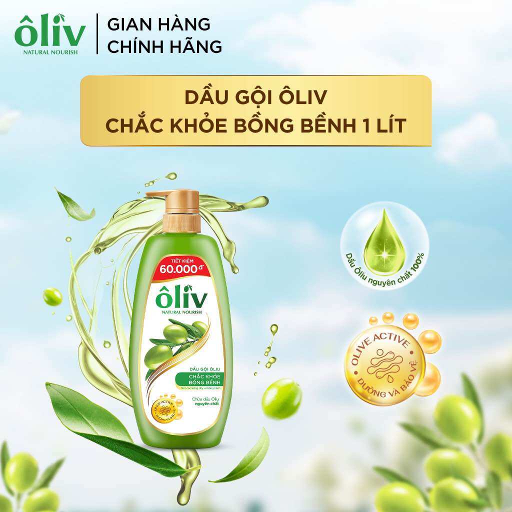 Dầu Gội Ôliv Chắc Khỏe và Bồng Bềnh 1Lít