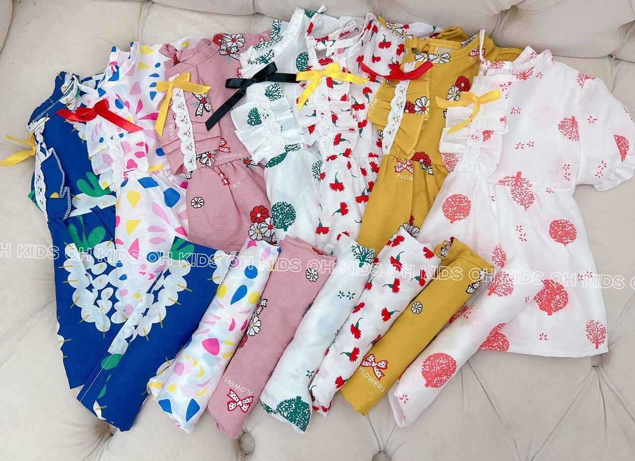 Bộ bánh bèo bé gái đũi giấy siêu hot hit cho bé 10-16kg!!!