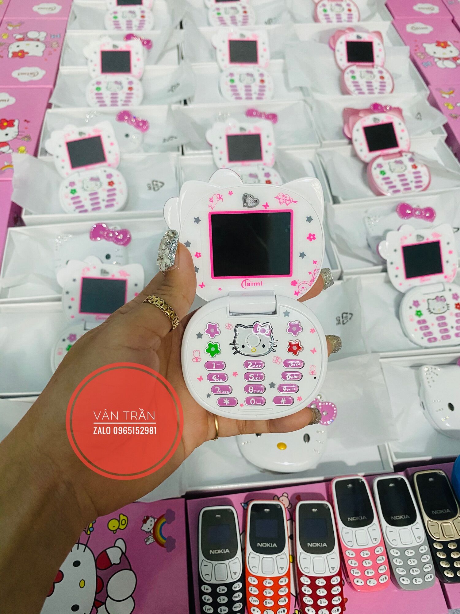 Điện thoại hello kitty mini siêu nhỏ