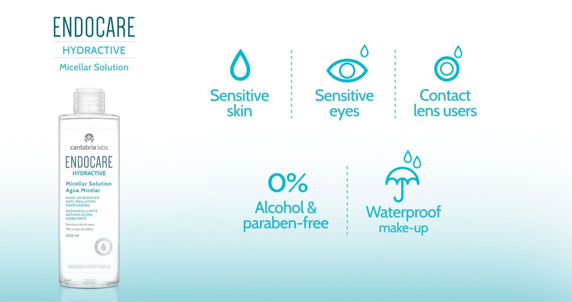 Nước tẩy trang Endocare Hydractive Micellar Solution Agua Micelar (Bản nội địa)