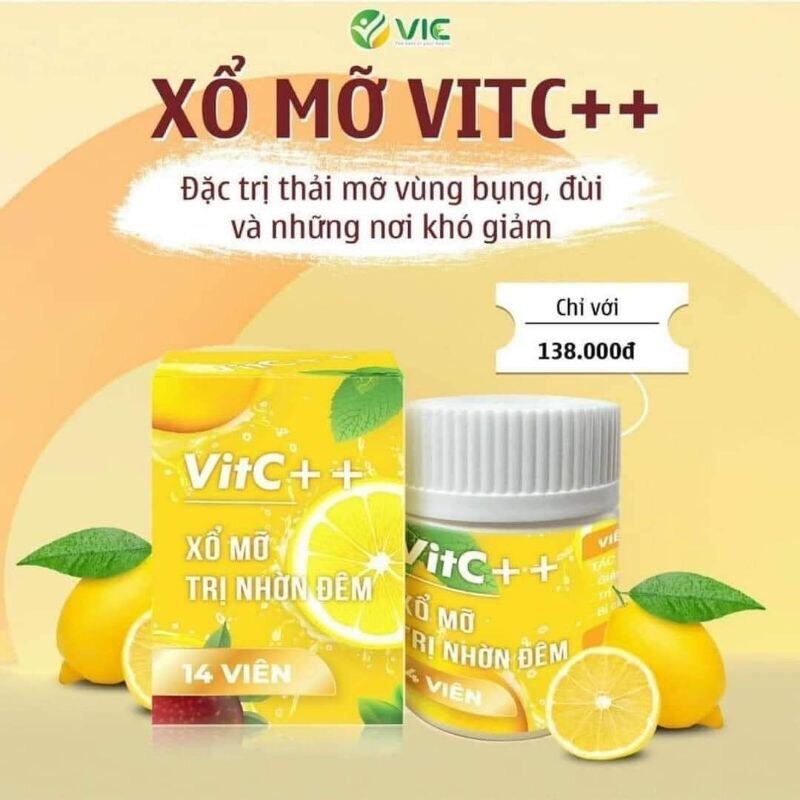 detox xổ mỡ đêm VITC++HẢNG CHUẨN HÃNG, CÓ TEM CHECK