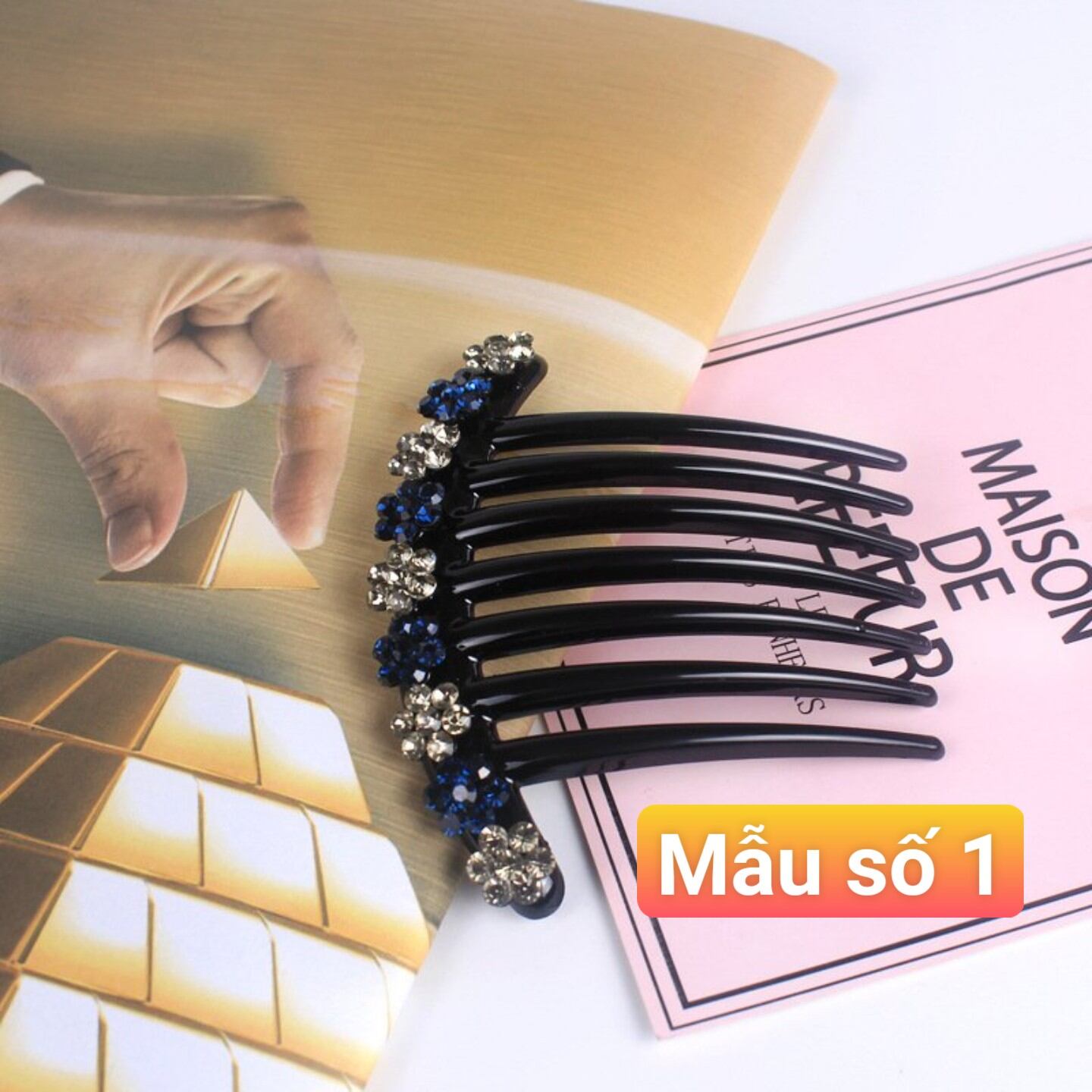 Lược cài tóc đính đá pha lê lấp lánh sang trọng PK026