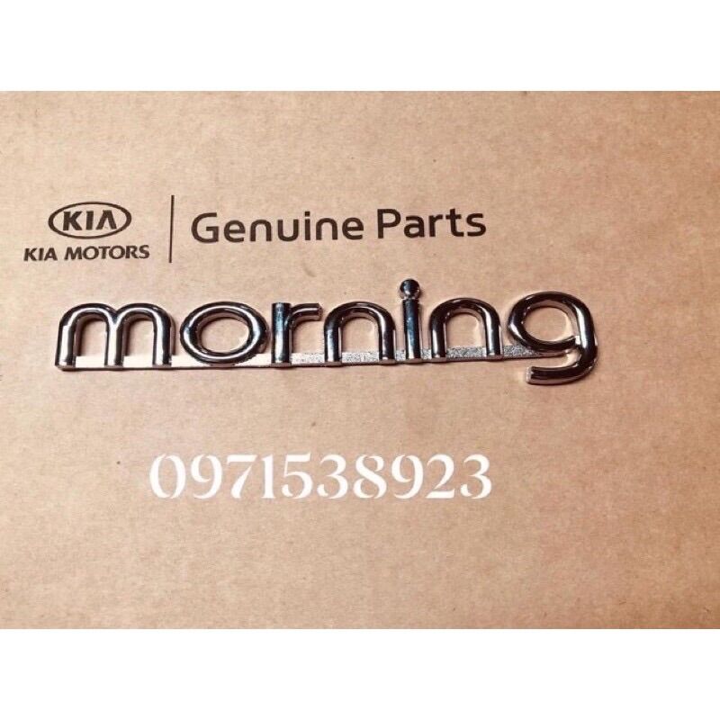 chữ morning dán đuôi xe kia morning 2004-2011