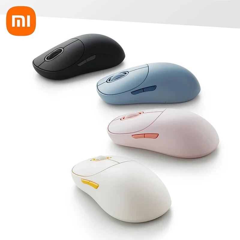 Chuột không dây xiaomi 3 2.4g bluetooth hai chế độ 1200 dpi công thái quang chuột di động văn phòng chuột chơi game cho máy tính laptop