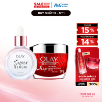 Combo 2 SUPER SERUM OLAY SỨC MẠNH TỪ 5 DƯỠNG CHẤT TRONG 1 - Chai 30ML Và Kem Dưỡng Ẩm Ban Ngày OLAY REGENERIST WHIP 50G