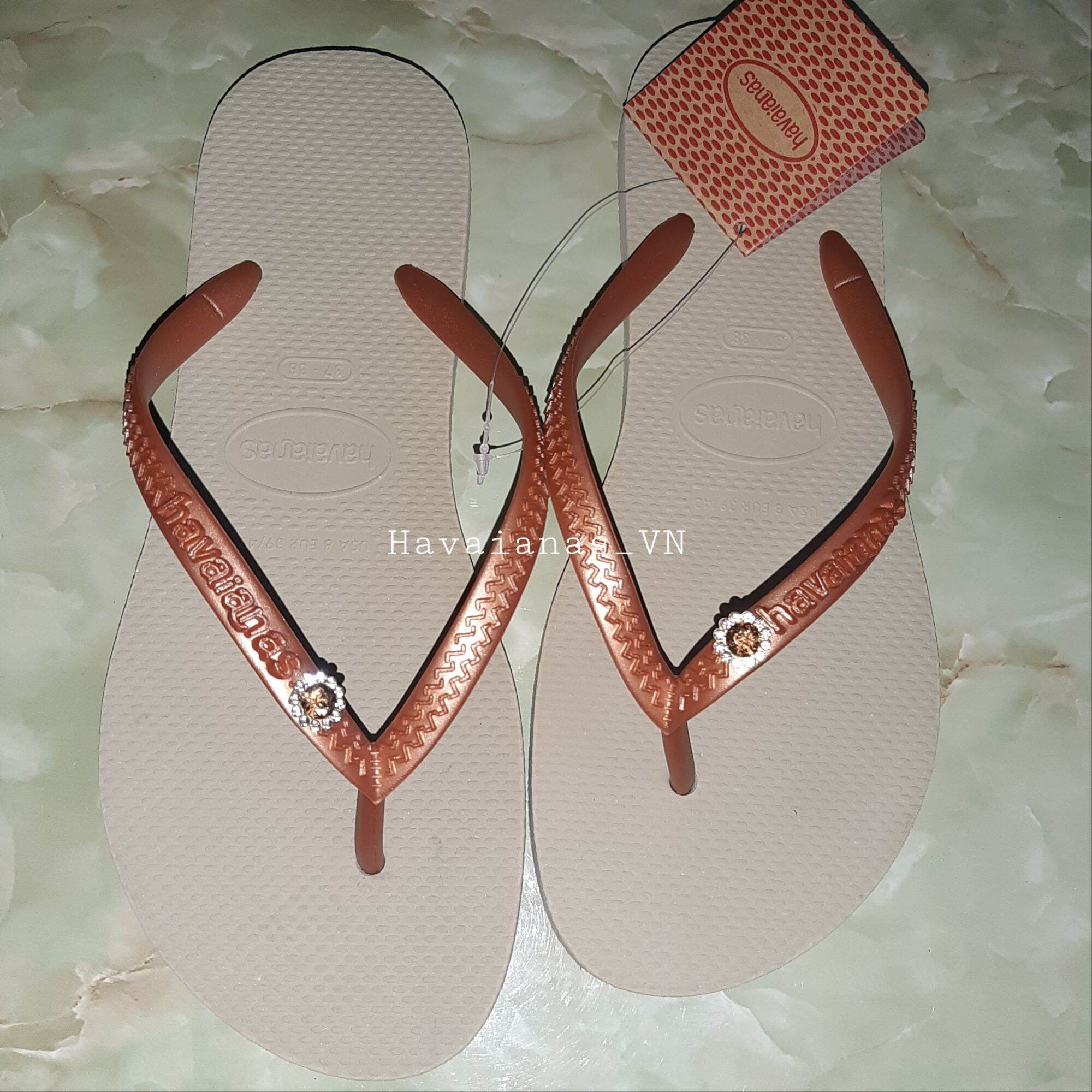 🔥freeship🔥havaianas - dép nữ đính đá