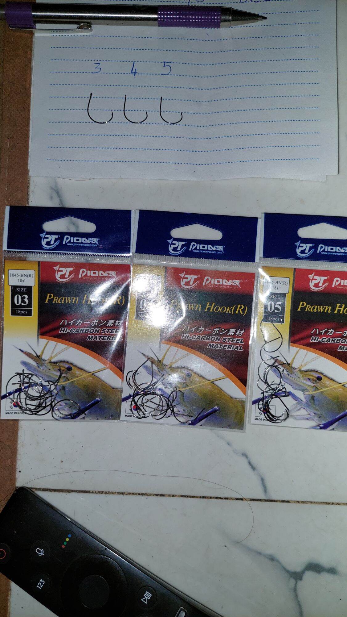 LƯỠI CÂU TÔM HÀN QUỐC PIONER 2 GÓI