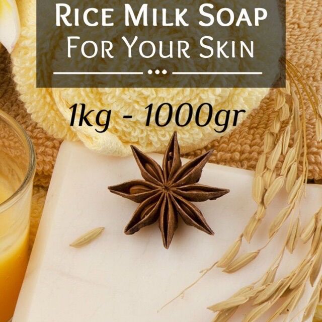 1KG PHÔI XÀ PHÒNG SỮA GẠO GLYCERIN - PHÔI XÀ PHÒNG HANDMADE