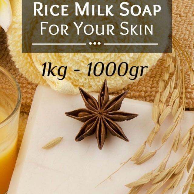 1KG PHÔI XÀ PHÒNG SỮA GẠO GLYCERIN - PHÔI XÀ PHÒNG HANDMADE