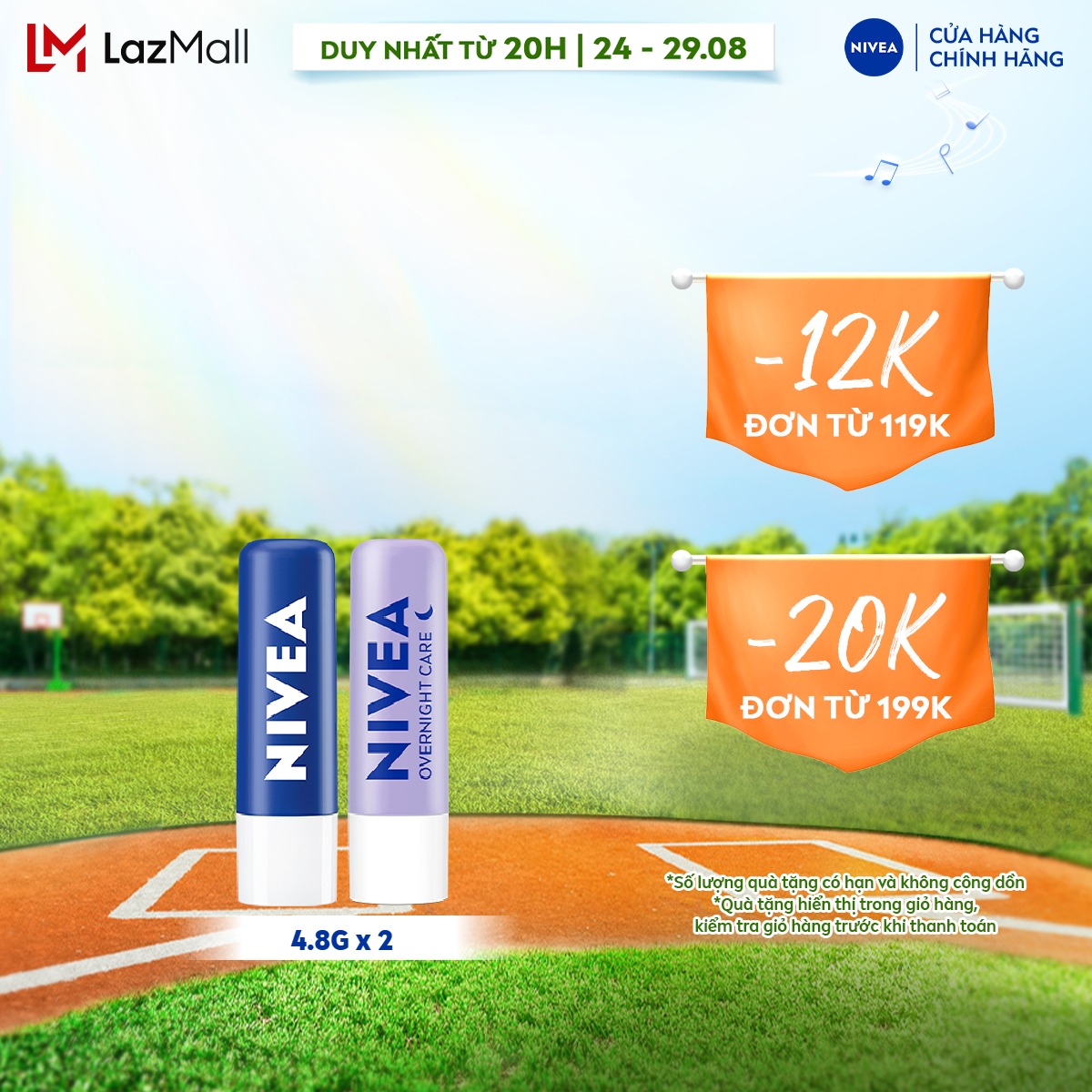 Son dưỡng ẩm chuyên sâu nivea original care - 85061 + son dưỡng môi ban đêm nivea lavender - 88068