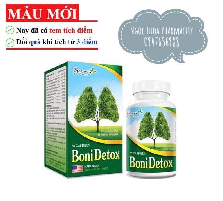 ✅✅ Viên Uống Bonidetox (Hộp 30 Viên) - Boni Detox Bí Kíp Vàng Hỗ Trợ Giải Độc Phổi Và Giảm Nguy Cơ U Bướu Phổi Của Mỹ