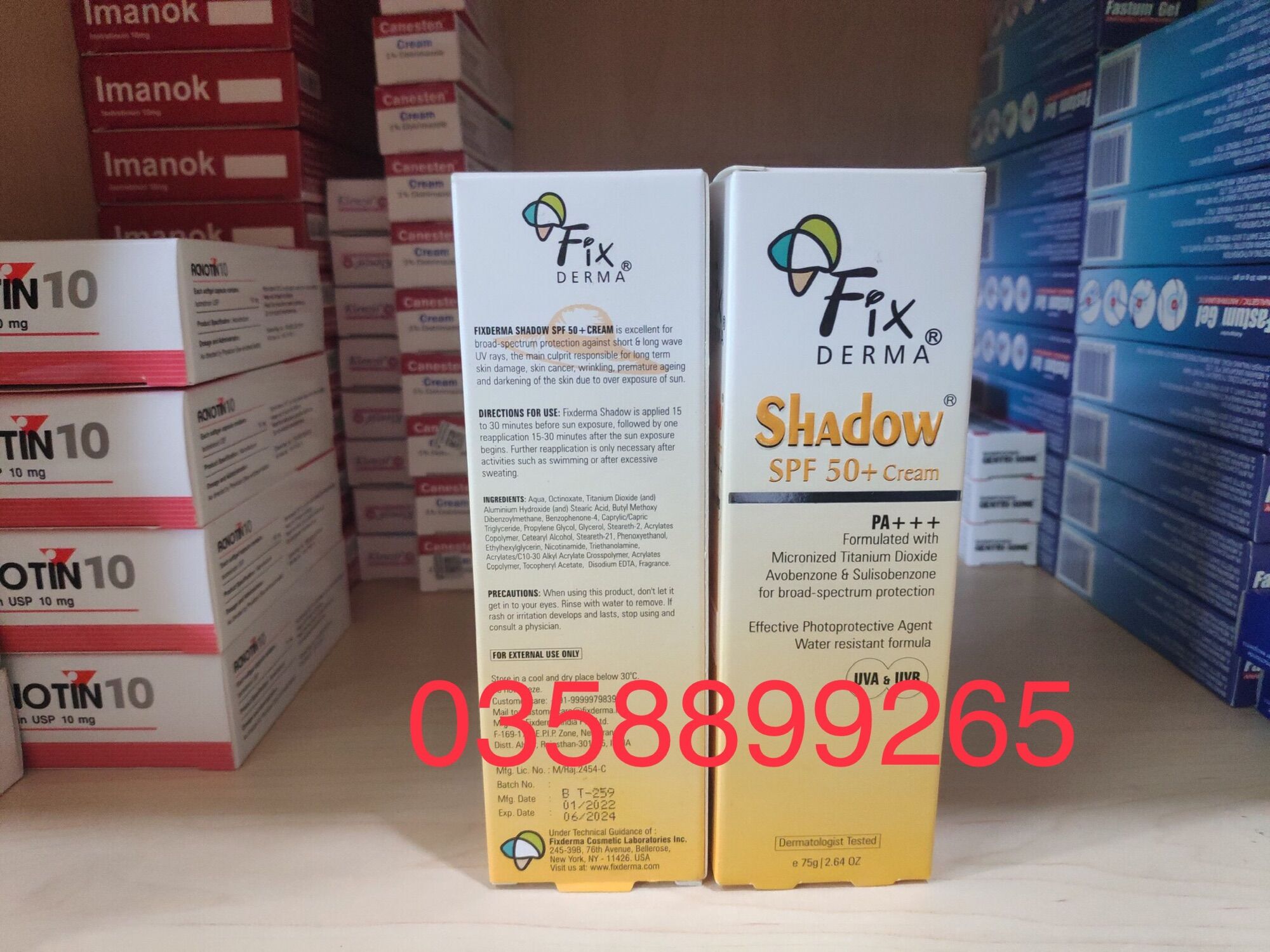 KEM CHỐNG NẮNG FIXDERMA SHADOW SPF 50+ CREAM 75G