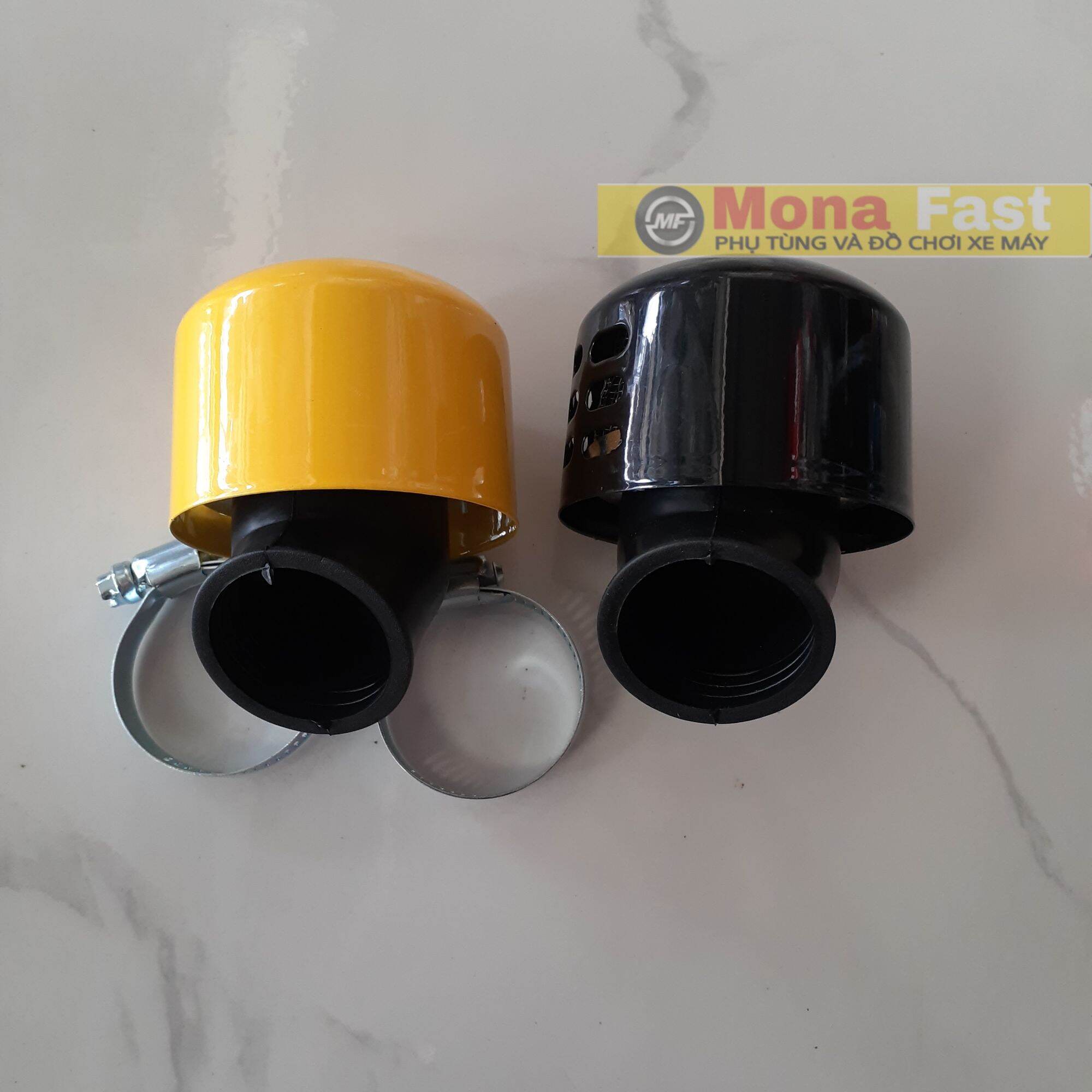 lọc trụ pô e tăng tốc chụp kim loại màu gắn Cub, Dream, Wave, Si50 (màu ngẫu nhiên)