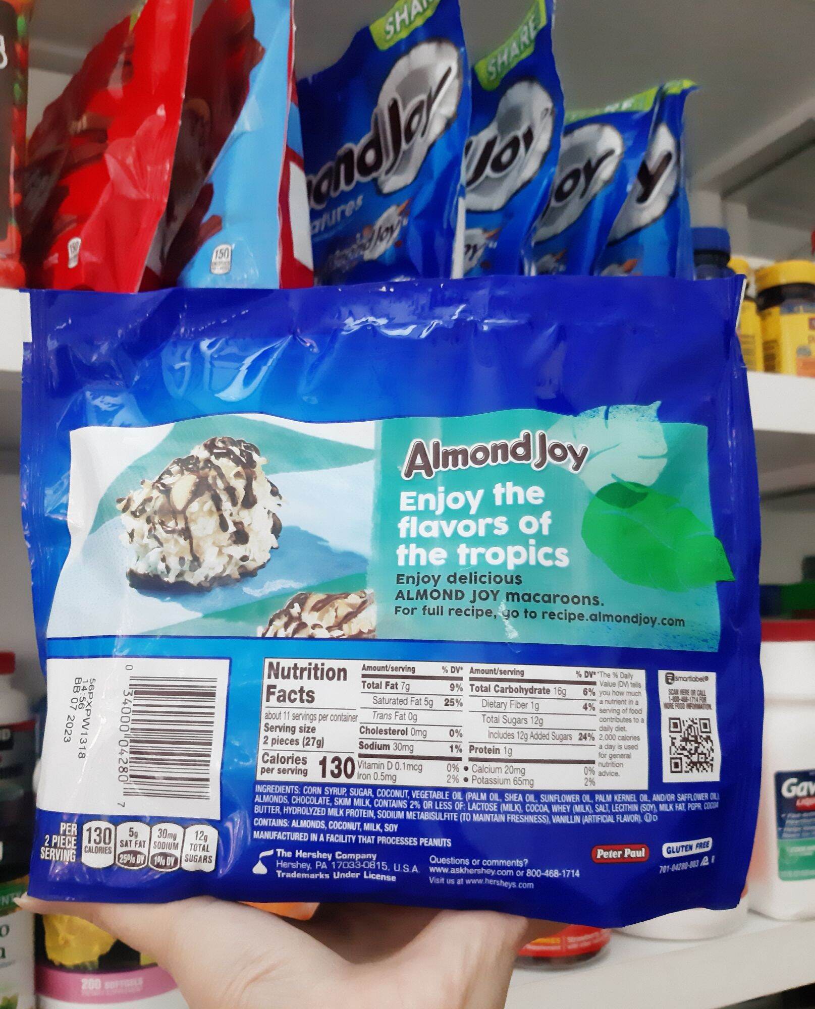 Socola dừa hạnh nhân Almond Joy share pack
- Hàng air Mỹ
