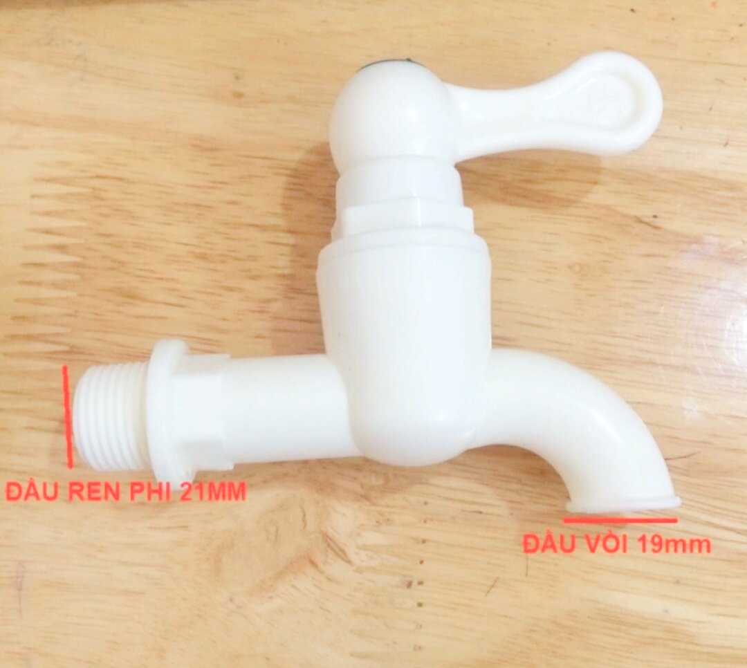 Vòi nước nhựa răng. 21 - 27ly....