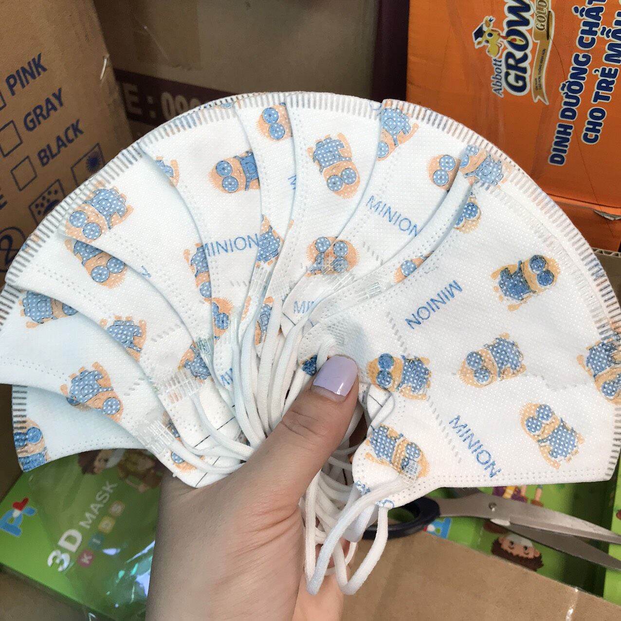 khẩu trang 3D cho bé PT Mask (hộp 10 cai)