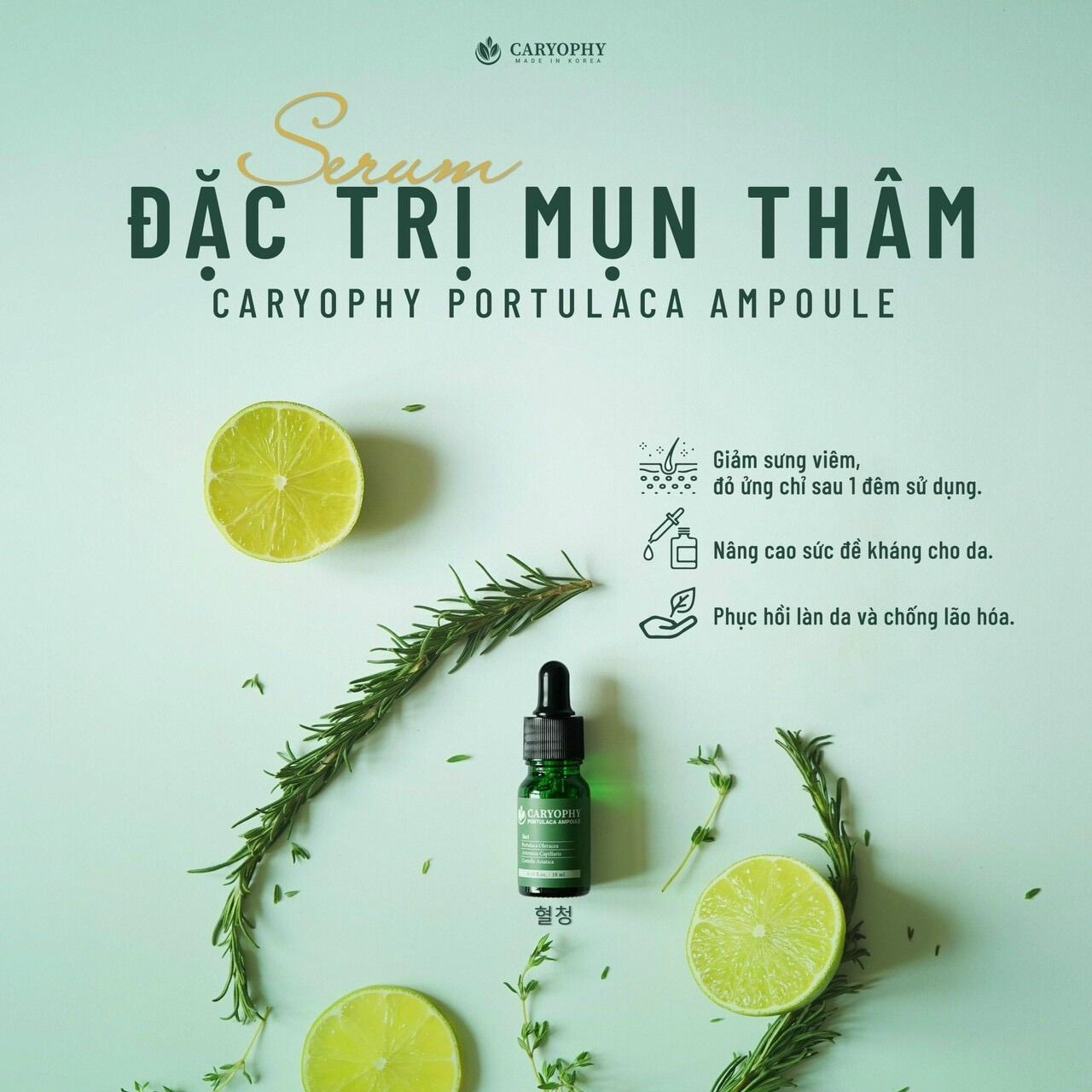 Serum rau má CARYOPHY hết mụn mờ thâm chính hãng