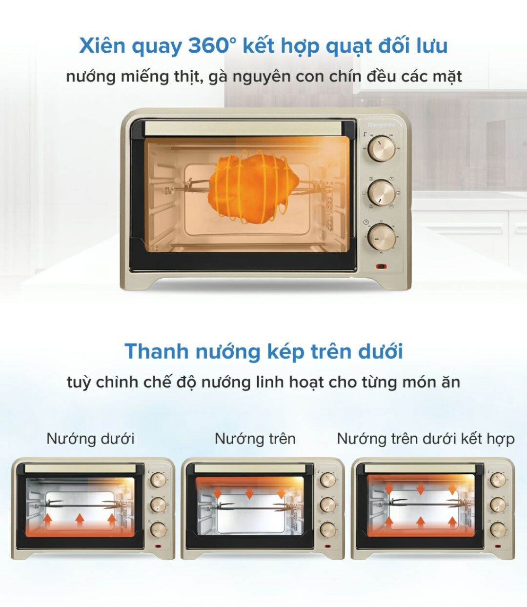 LÒ NƯỚNG kangaroo 40l hàng trưng bày