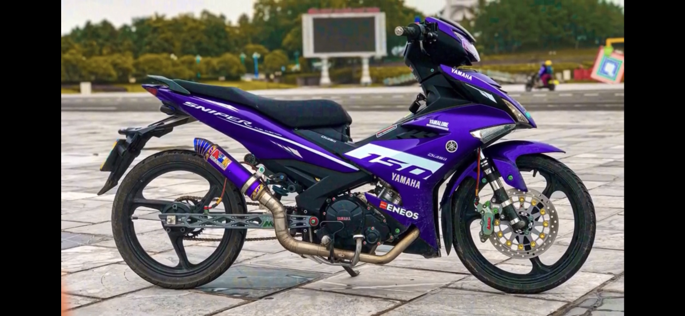 Tem rời exciter 150 tím, tem 3 lớp không bay màu