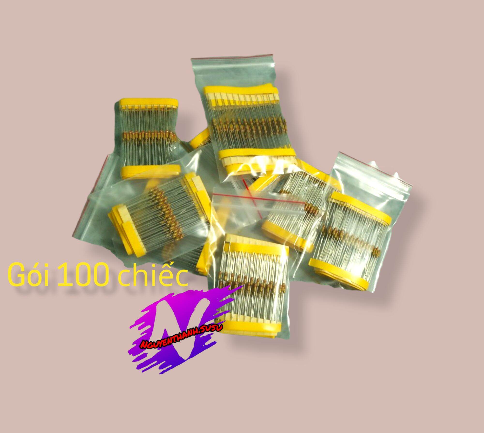 Điện trở 220k đài Loan ( điện trở đài loan , điện trở vạch 1/4w 220k)