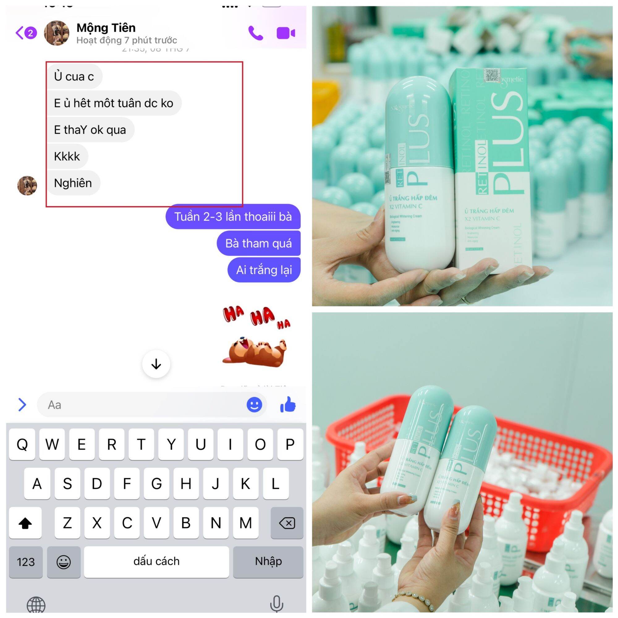[GIÁ SỈ] COMBO 5 Ủ TRẮNG HẤP ĐÊM RETINOL PLUS_ NP COSMETICS