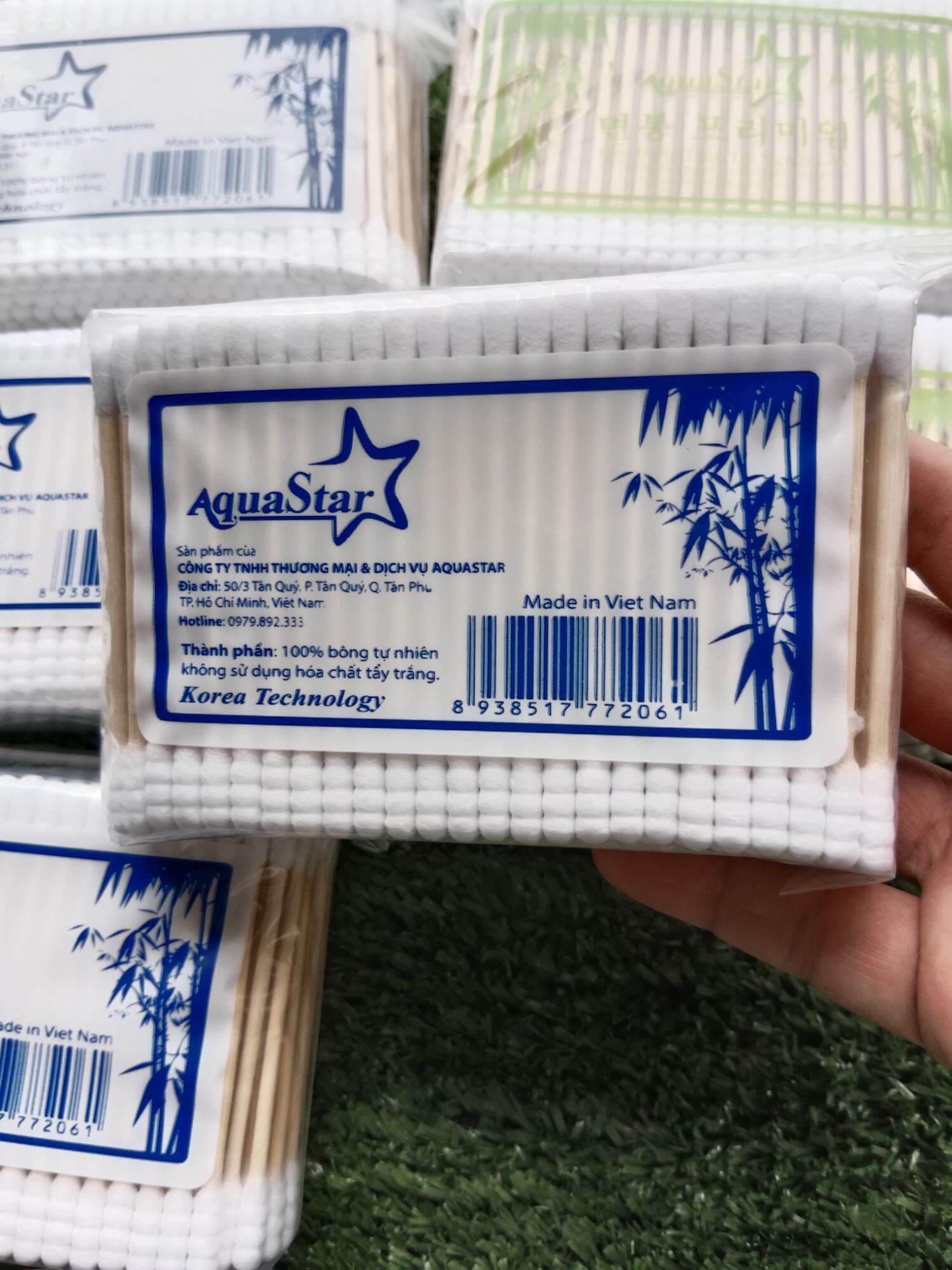 Tăm Bông ráy tai thân gỗ 200 que AquaStar
