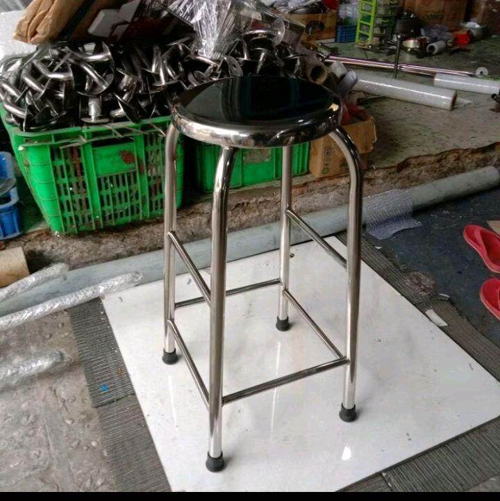Ghế inox   ngồi cao 60cm/70cm/80cm lên mặt . Inox 201  dày  mặt ghế trơn  không bập bùng . Ha