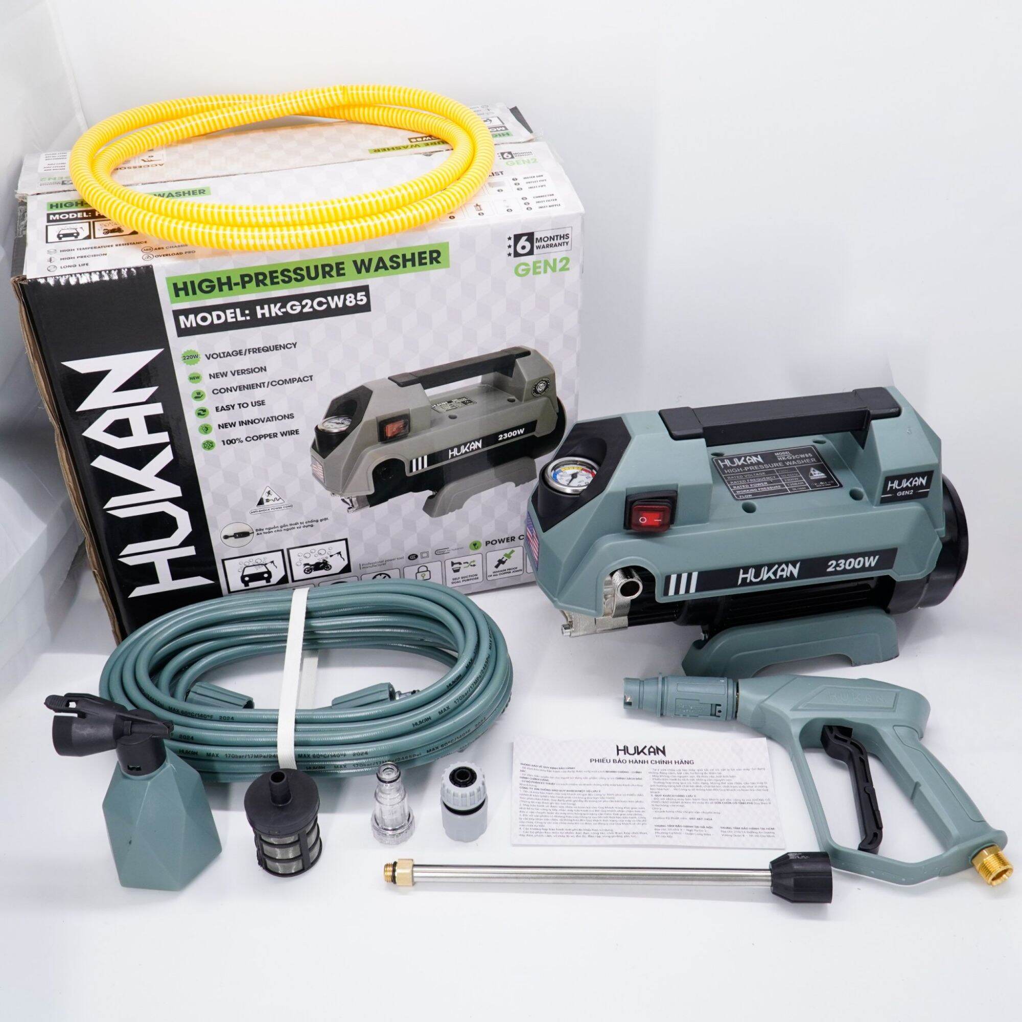 Máy rửa xe hukan hk-hpw085 2300w dây đồng 100%