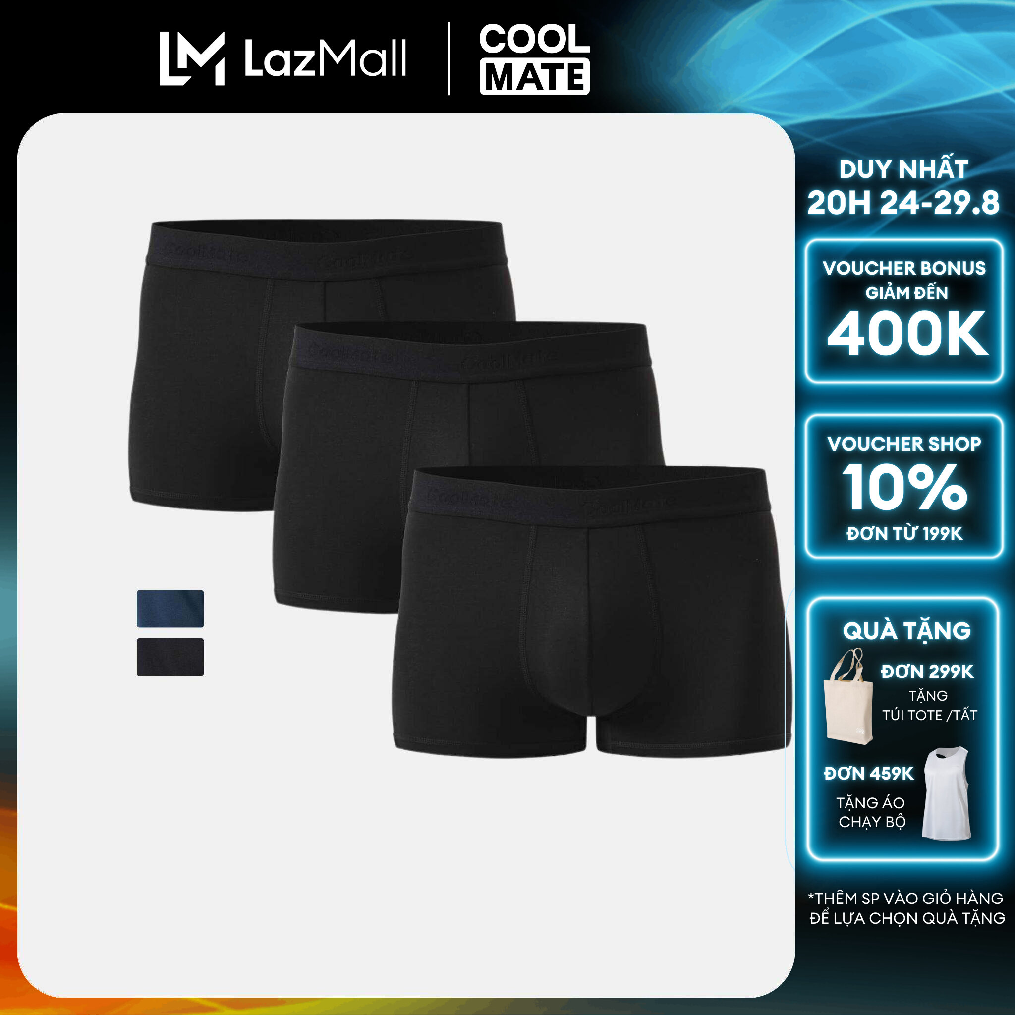 Combo 3 quần lót nam Trunk Modal V2 mềm mịn thoáng mát - Coolmate