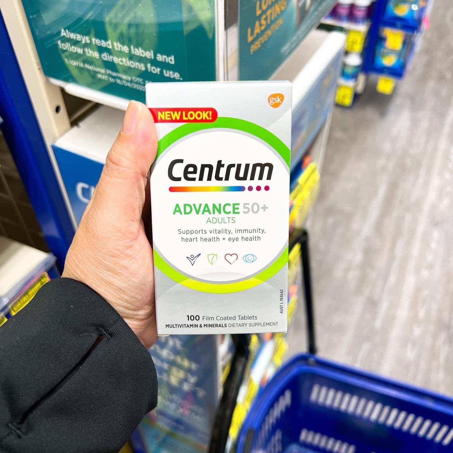 Centrum Advance 50+ For Adult 100 Tablets - Vitamin Tổng Hợp Cho Người Trên 50 Tuổi