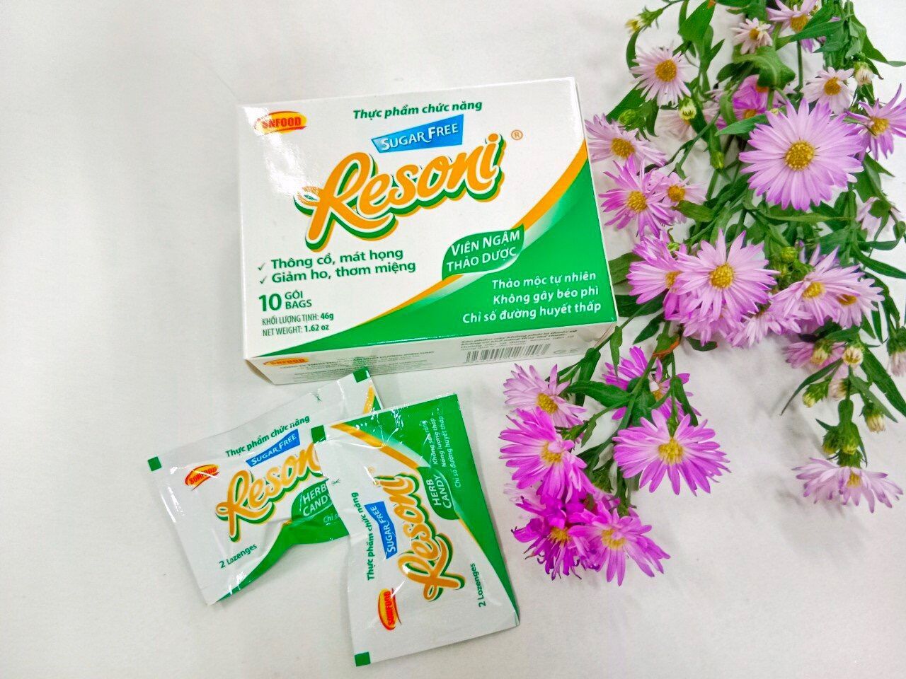 Kẹo Resoni thảo mộc không đường