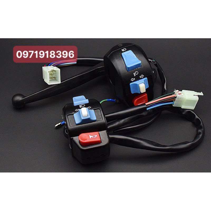 Cụm công tắc kèm tay phanh trái + phải xe điện Nijia, cụm công tắc xe điện kèm tay phanh Nijia chính hãng