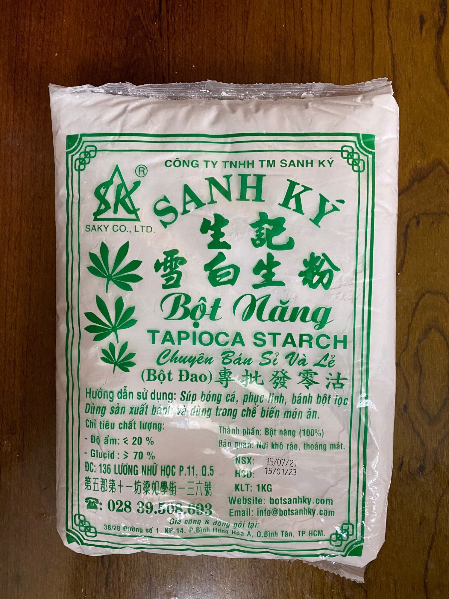Bột năng sanh ký 1kg