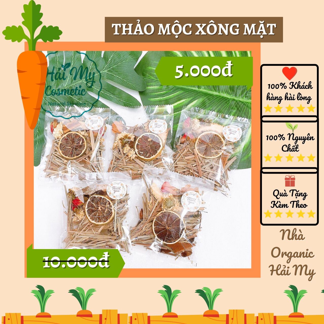 Xông Mặt Thảo Mộc (Gói Dùng Thử) - Hải My Cosmetic