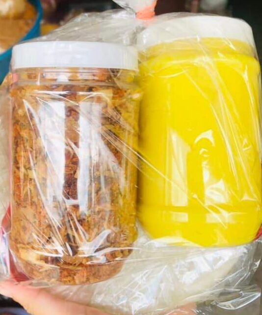 Set 500gr btps + 500gr bơ + hủ muối tôm hành phi