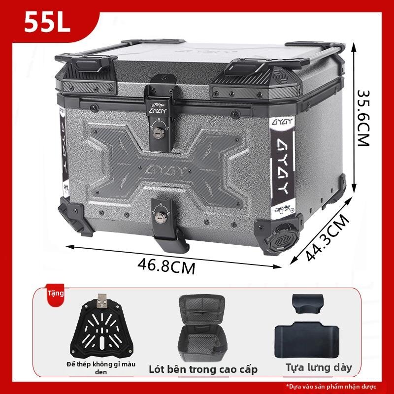 BONINGYU | Aluminum Alloy Motorcycle Utility Box Giá 2,434,000 Đồng*Miễn phí vận chuyển