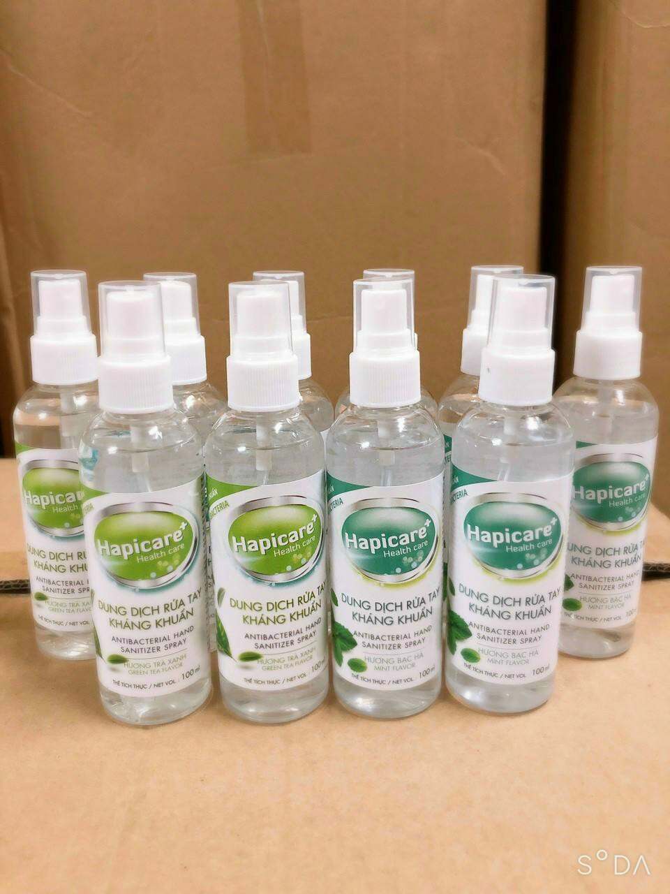 xịt kháng khuẩn hapicare 100ml SL 10 chai