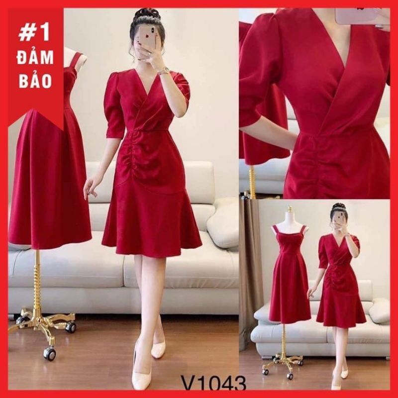 [Ảnh thật] 55-90kg Bigsize ĐẦM NHẤN EO BASIC