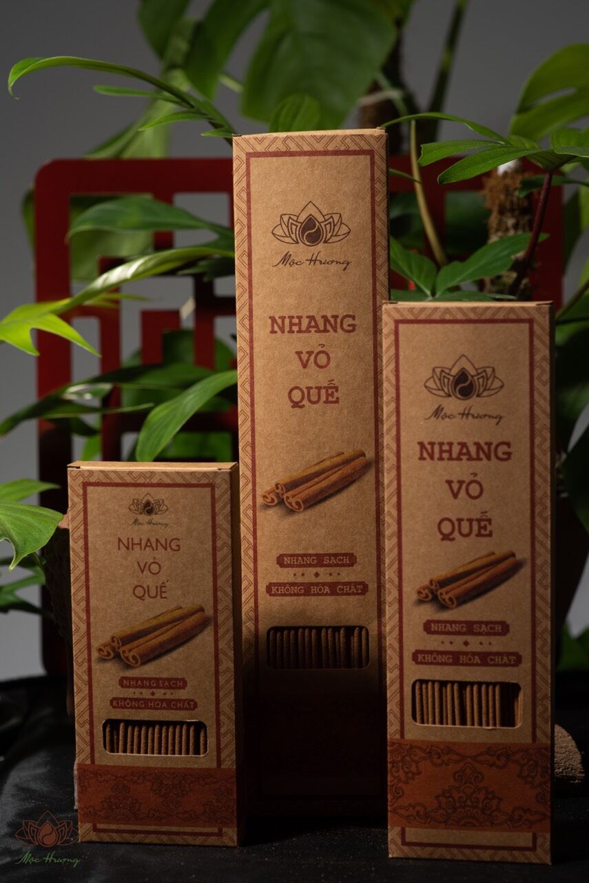 Nhang vỏ quế 180cây 30cm - thư giãn - mộc hương - nhang sạch từ lá cây