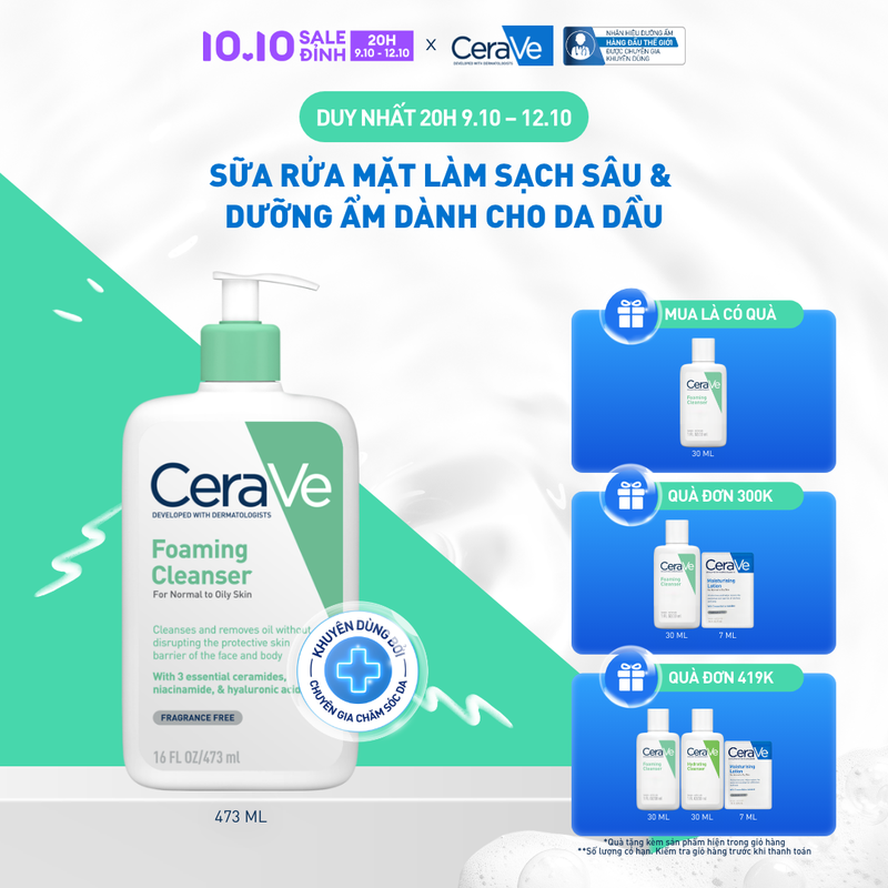 Nước Tẩy Trang Làm Sạch Sâu Dịu Nhẹ Cho Da Nhạy Cảm CeraVe Micellar Water 400ml (Phiên Bản Đặc Biệt v8)