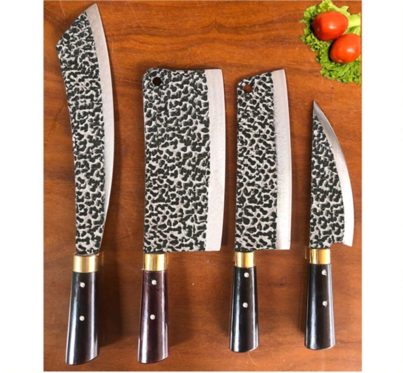 BÁO GIÁ Bộ Dao Làm Bếp Tốt | Shopee Lazada Sendo Tiki mới nhất 62 Bộ 4 món làm từ nhíp xe tốt