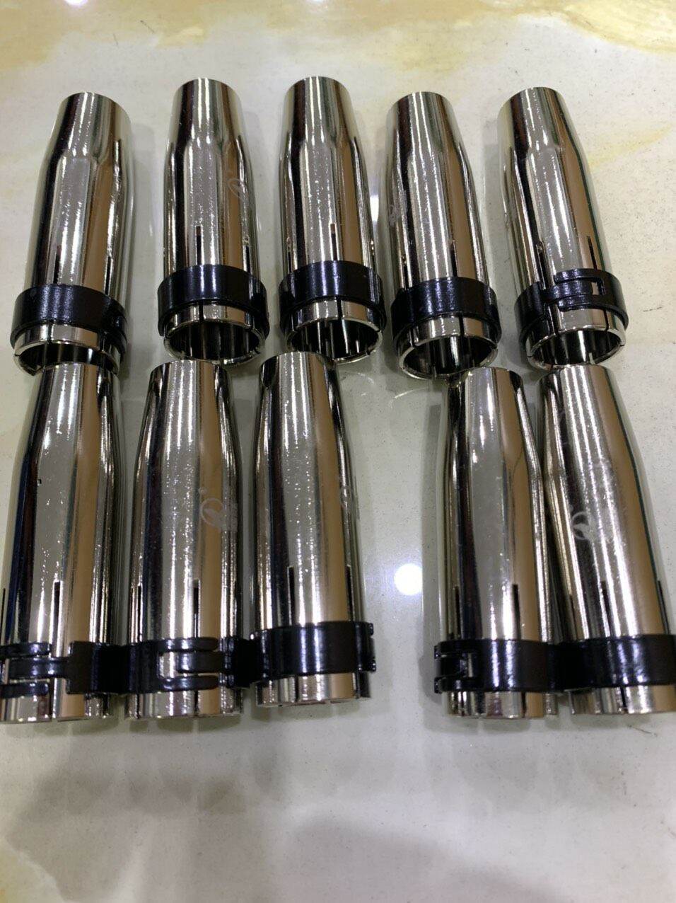 Bộ 10 chụp khí máy hàn mig 24kd hộp xanh và 24kd blackwol con sói