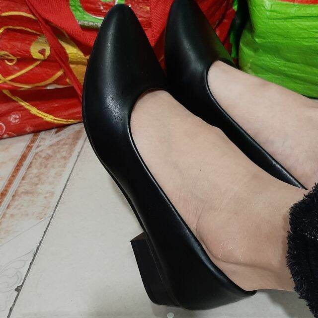 Giày 2p da đen mờ chất đẹp(khách muốn đi thoải mái chọn tăng size)