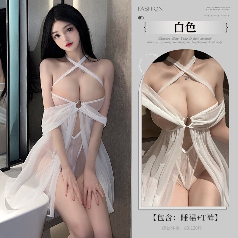 Đồ Ngủ Lụa Băng Gợi Cảm Cho Nữ Đồ Ngủ Mùa Hè Bằng Vải Satin Mỏng Gợi Cảm Cho Bé Gái Đi Club Đồ Ngủ N